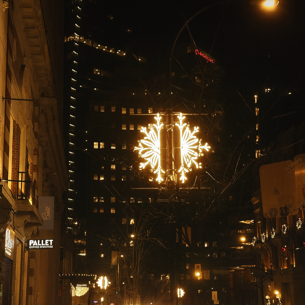 Warm White Half Snowflake 5.5'