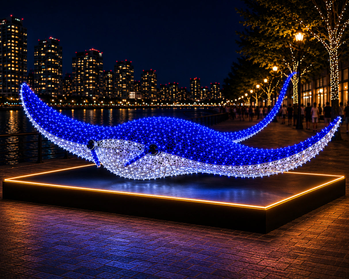 Manta Ray Light Sculpture