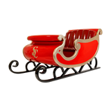 Cherry Red Santa Claus Monogram Sleigh