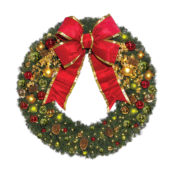 Classic Christmas Pre-Decorated Wreaths