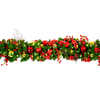 Holly Leaf Holiday Pre-Decorated Garlands 10' Sections