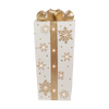 Lit Fiberglass Gift Box with Snowflake Design