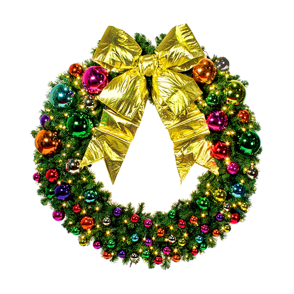 Multicolour Pop Pre-Decorated Wreaths