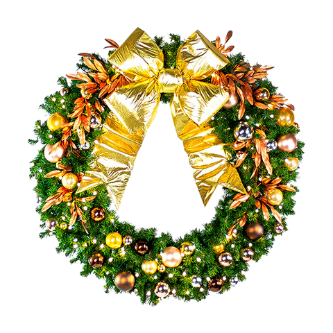 Precious Metals Pre-Decorated Wreaths