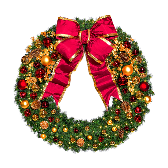 Traditional Tidings Pre-Decorated Wreaths