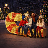 Candy Cane Illuminated Bench