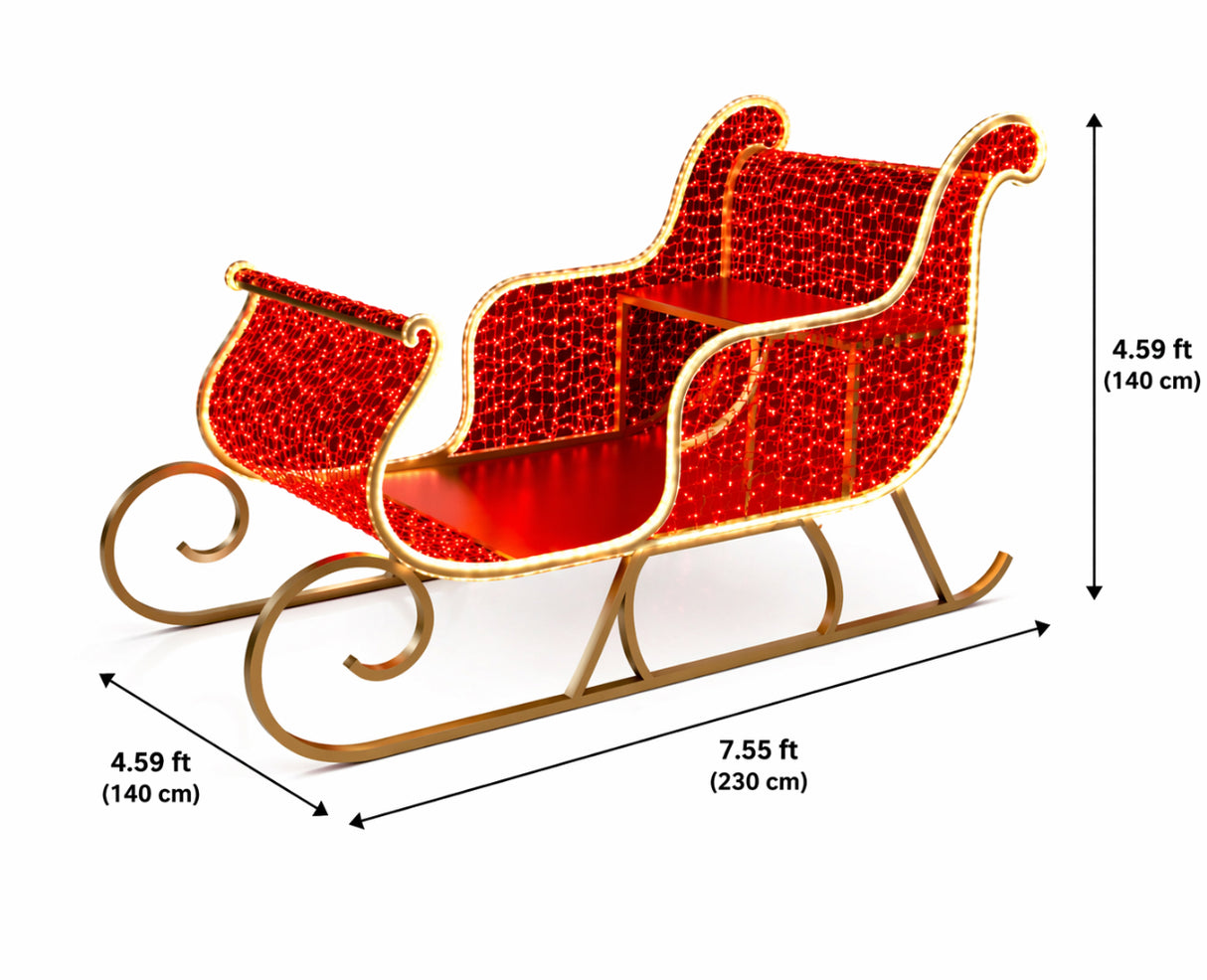Illuminated Santa Sleigh