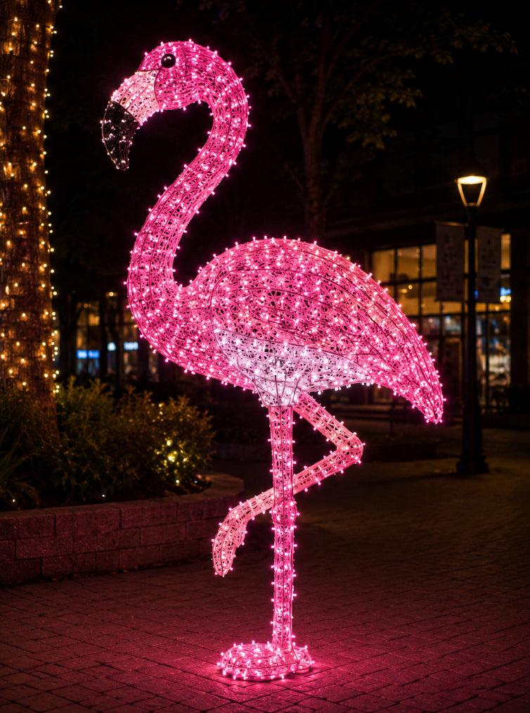 Illuminated Flamingo Sculpture