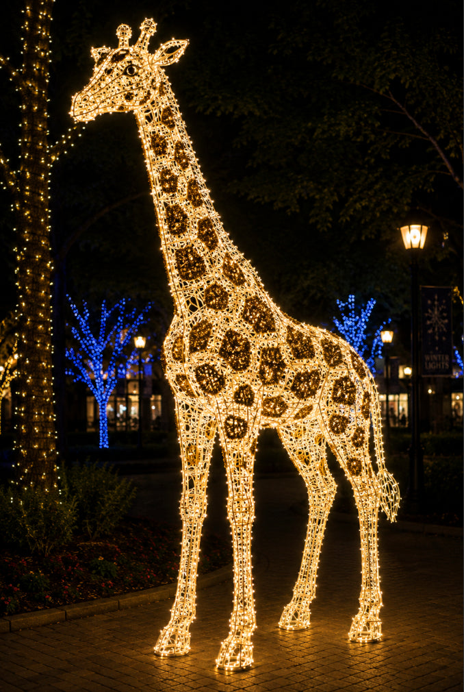 Illuminated Giraffe Sculpture