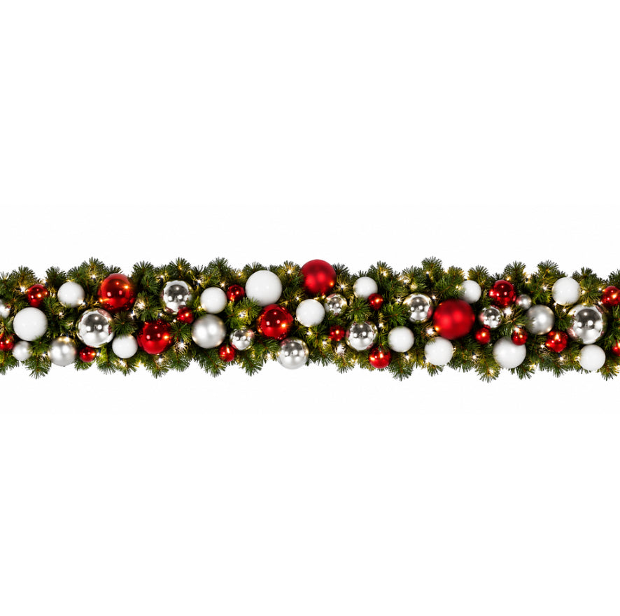 Candy Cane Pre-Decorated Garlands 10' Sections