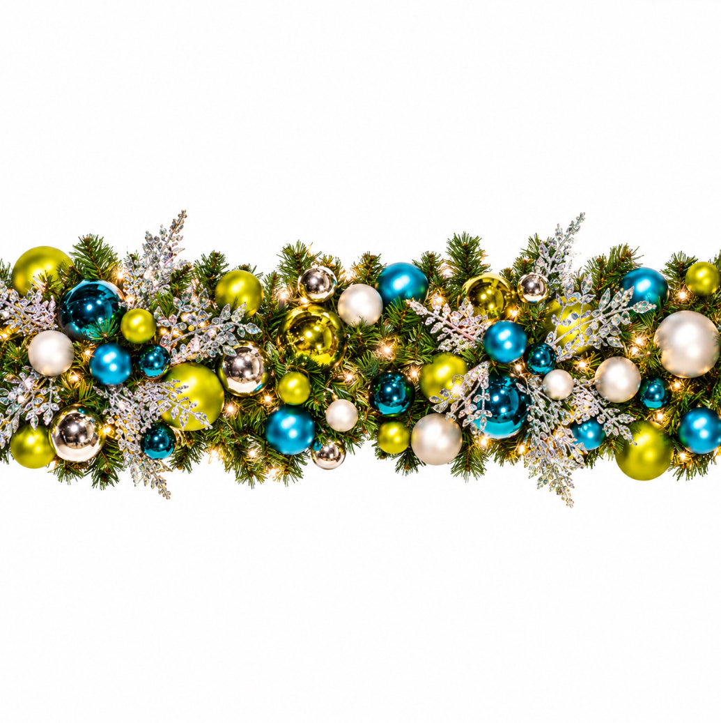 Coastal Christmas Pre-Decorated Garlands 10' Sections