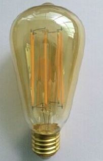 Vintage Bulbs - Large Amber Tinted 4 LEDS Edison Style