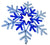 Pointer 32" 2 colour (Blue & Cool white) LED NEON Snowflake