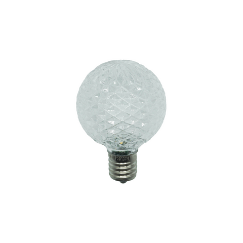 LED G-50 Faceted Bulbs - Warm White (E17 Base)
