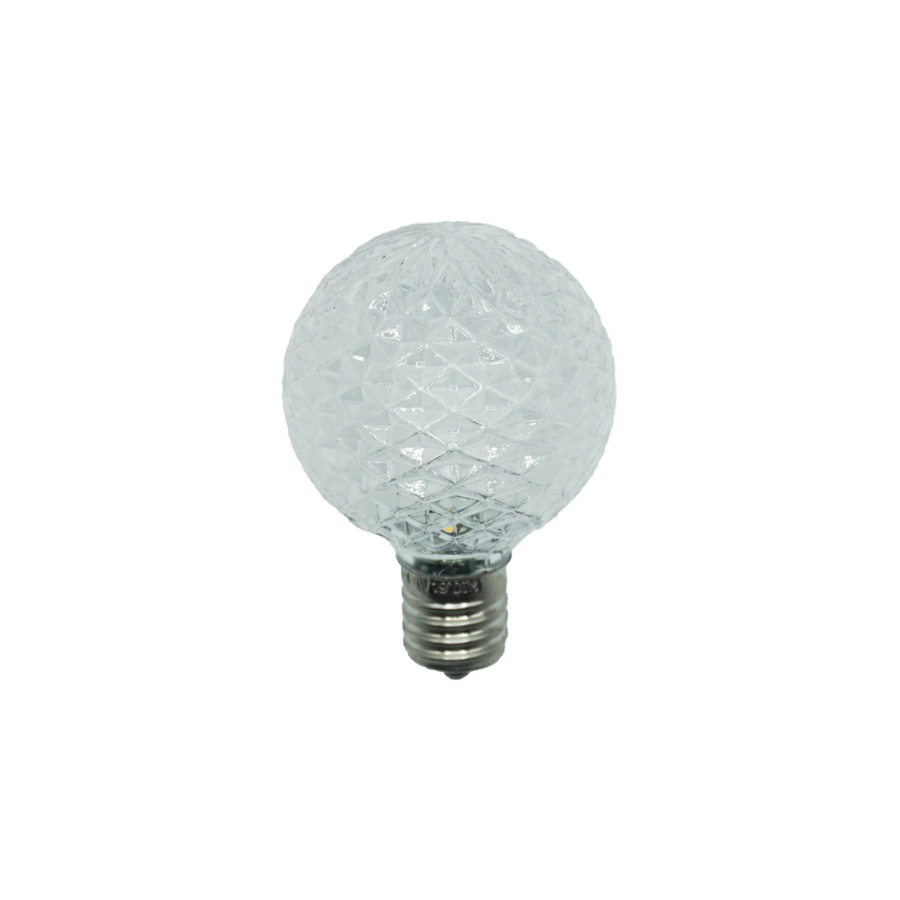 LED G-50 Faceted Bulbs - Warm White (E17 Base)