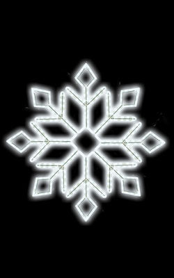 Ropelight Diamond Snowflake