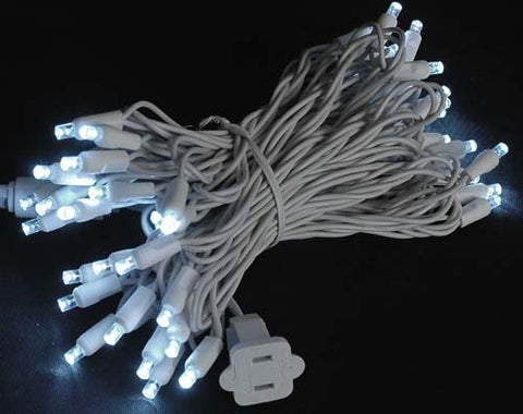 5mm Indoor Mini Lights - Cool White (White Wire)